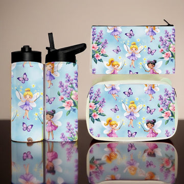 Fairy Back to School Bundle | Personalized Kids Tumbler, Lunch Box, Pencil Pouch