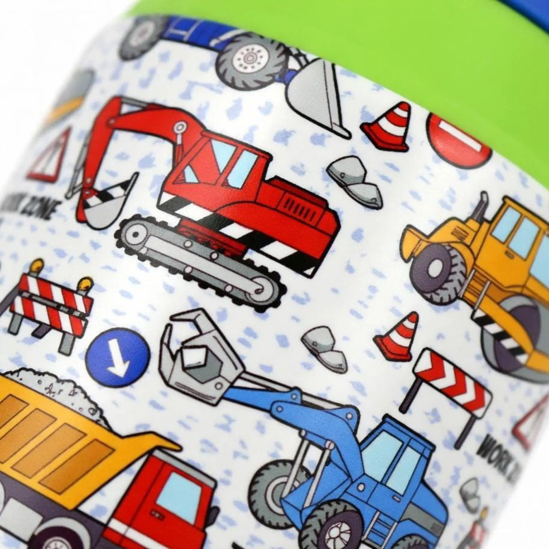 Kids Construction Tumbler, Personalized Dump Truck Water Bottle, Spill Proof Flip Top Cup