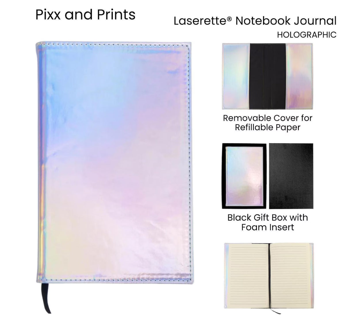 Personalized Laserette Journal, Engraved Notebook Custom Journal with Gift Box