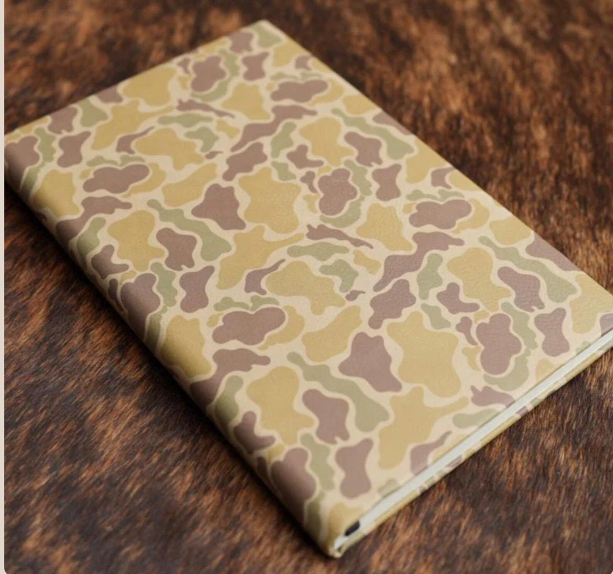 Personalized Leatherette Notebook: Engraved Hunting Camo Journal