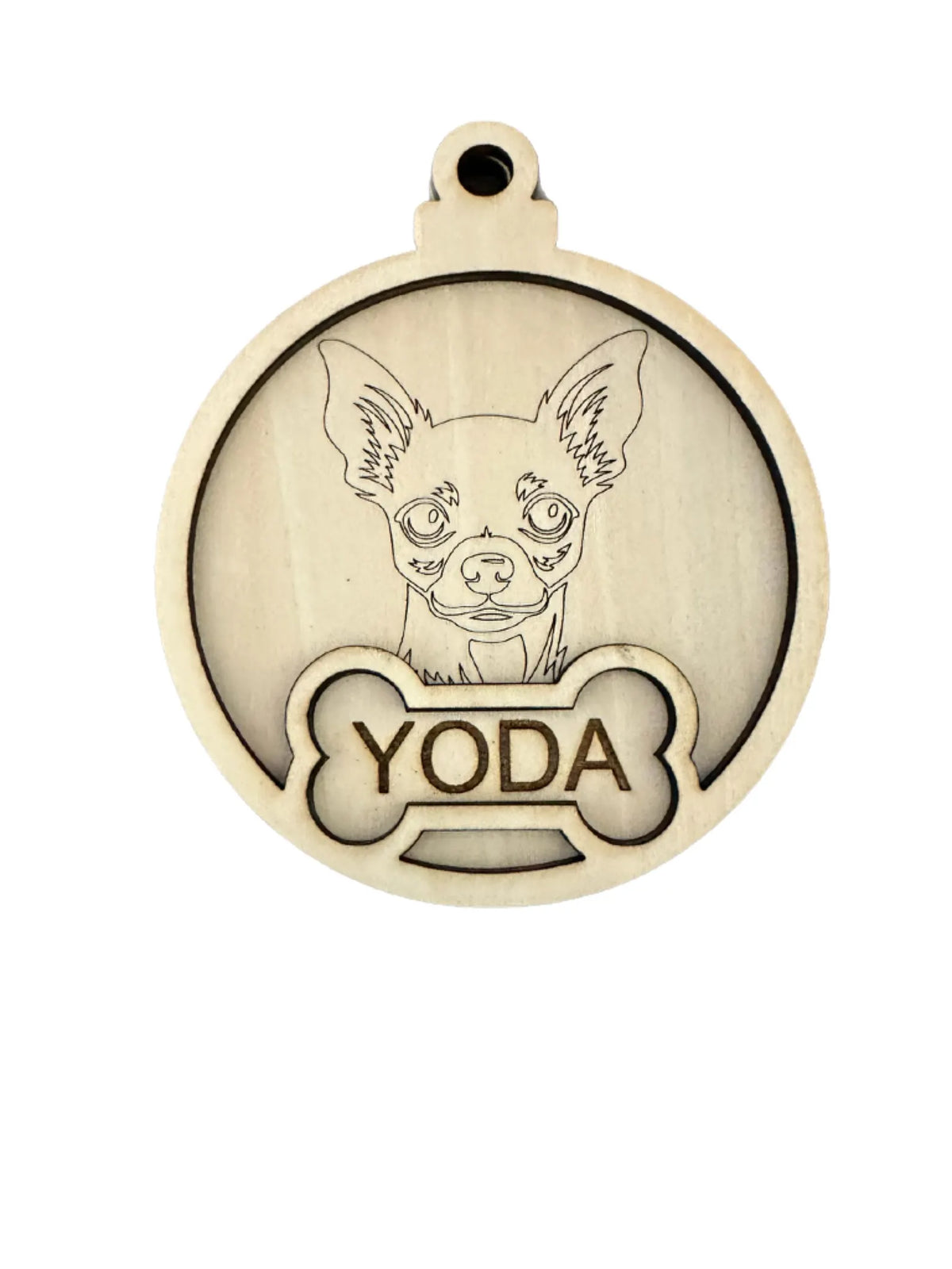 Personalized Wooden Dog Ornament: Custom Pet Memorial Christmas Keepsake