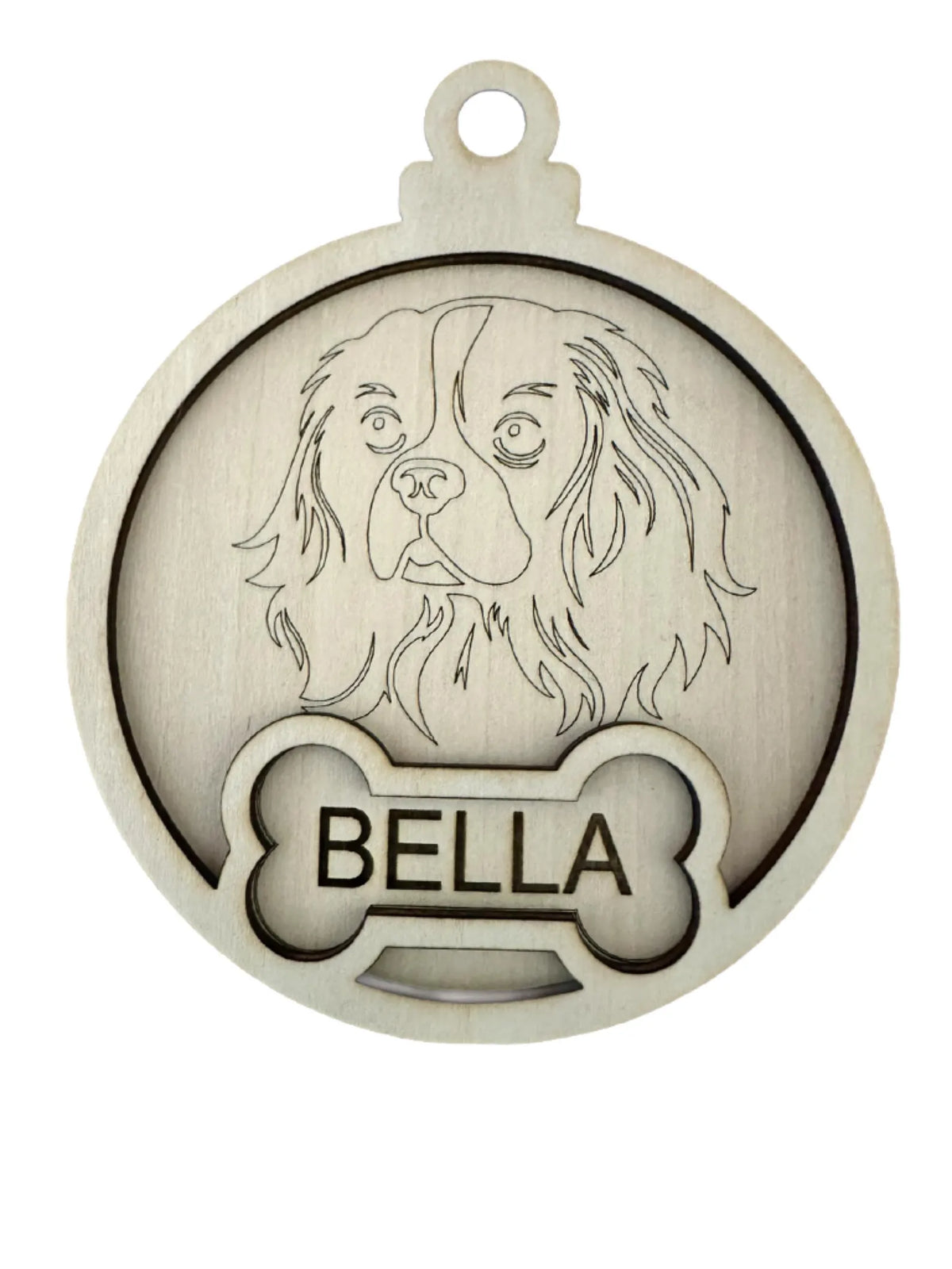 Personalized Wooden Dog Ornament: Custom Pet Memorial Christmas Keepsake