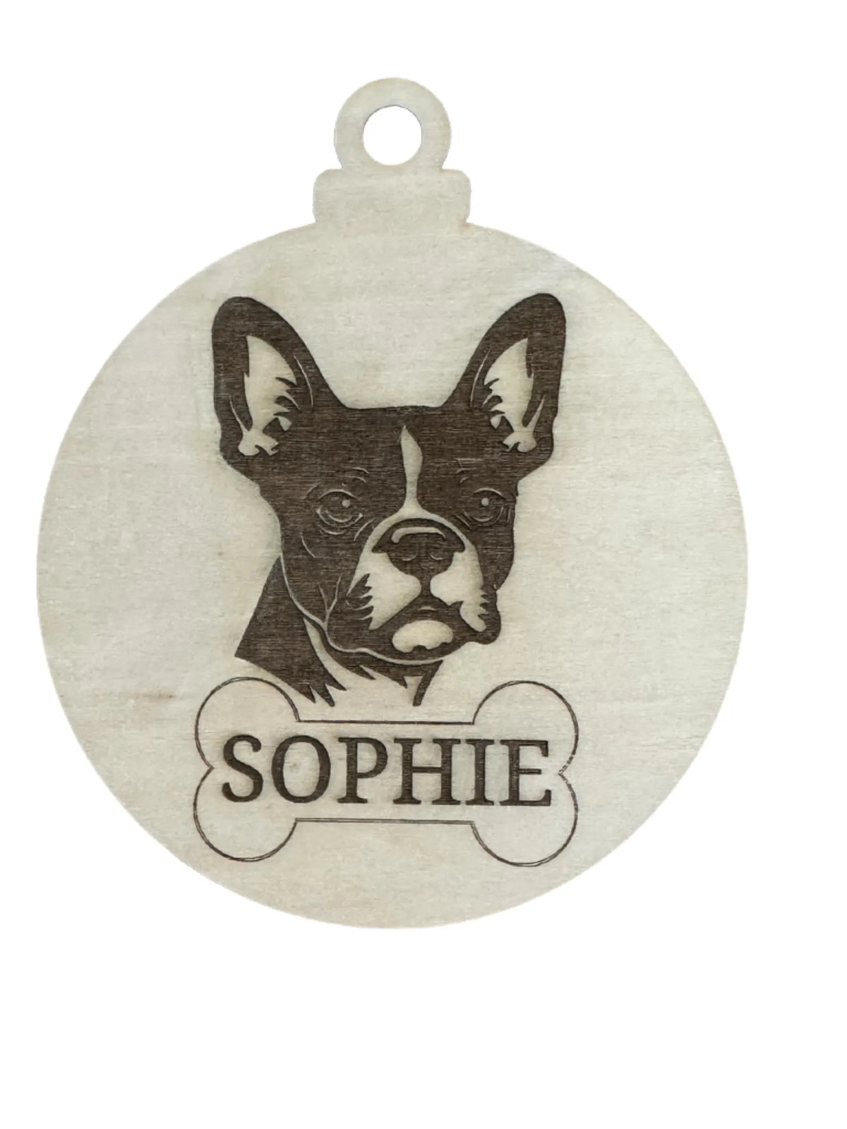 Personalized Wooden Dog Ornament: Custom Pet Memorial Christmas Keepsake