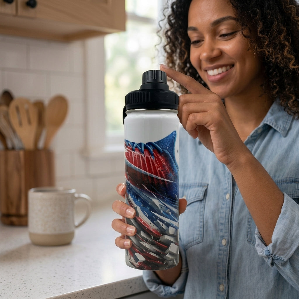 Running Water Bottle | Motivational Athletic Shoe Design, Marathon Training Hydration