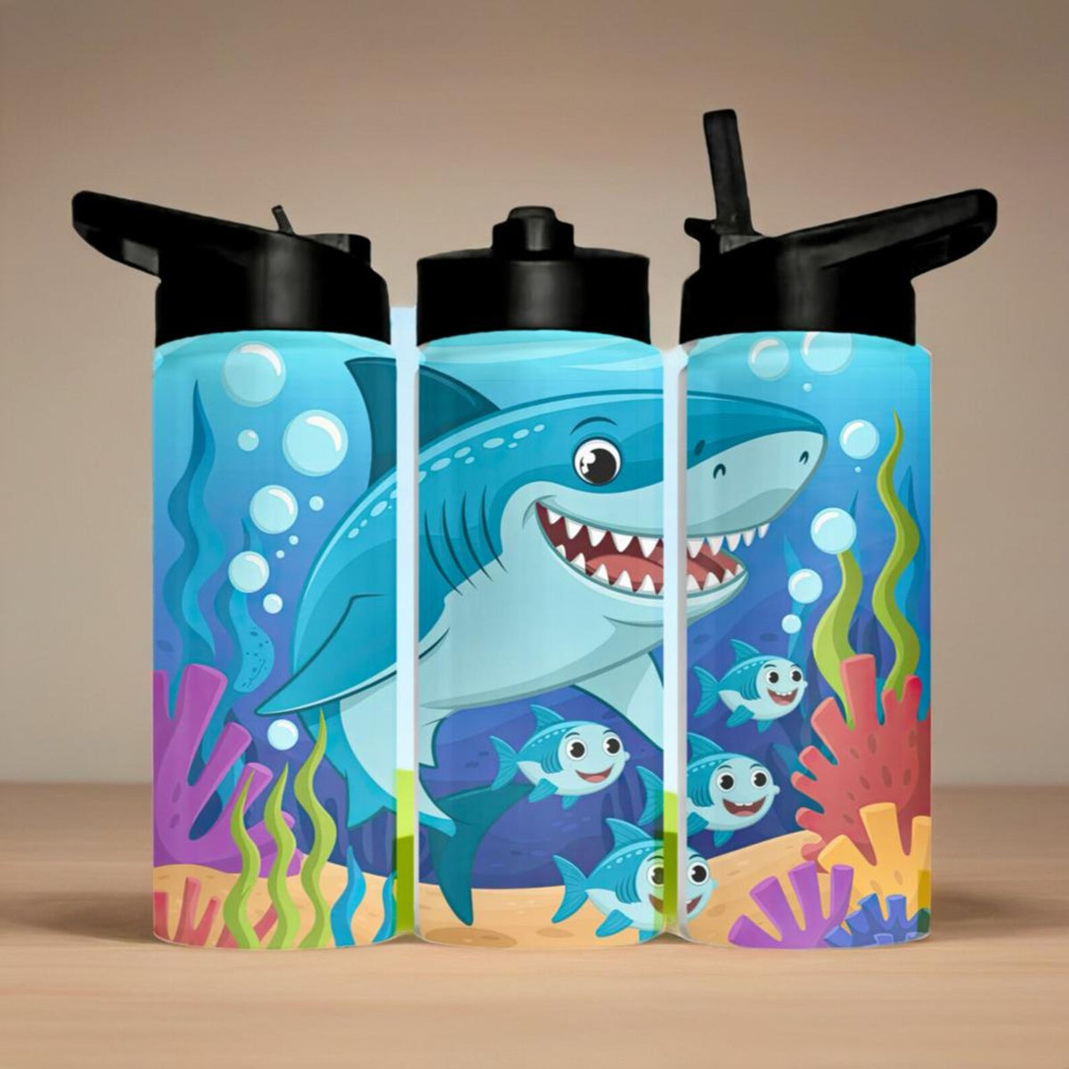 Shark Tumbler | Ocean School Kids Insulated Stainless Steel (15oz)