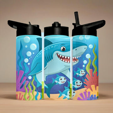 Shark Tumbler | Ocean School Kids Insulated Stainless Steel (15oz)